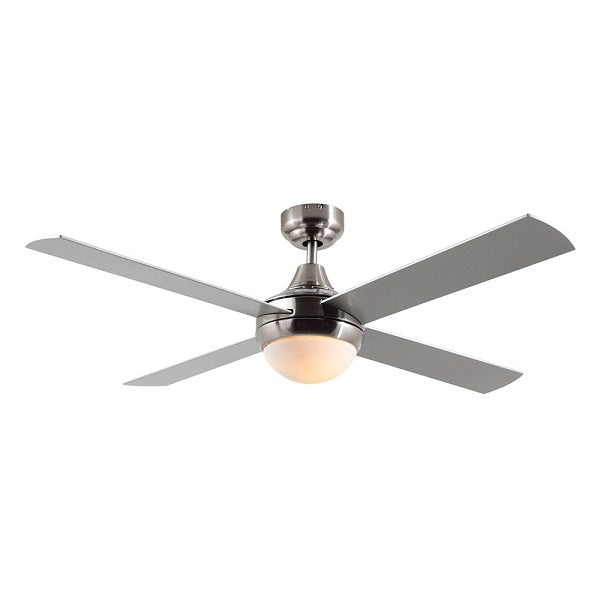 Twister 4 Blade Satin Chrome Ceiling Fan - Lighting.co.za