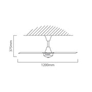 Colonial Black and Dark Wood 4 Blade Ceiling Fan Only - Lighting.co.za