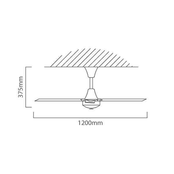 Colonial Black and Dark Wood 4 Blade Ceiling Fan Only - Lighting.co.za