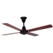Colonial Black and Dark Wood 4 Blade Ceiling Fan Only - Lighting.co.za