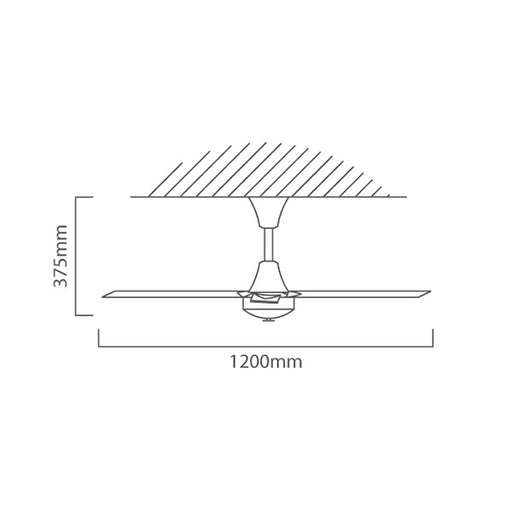 Colonial Black and Dark Wood 4 Blade Ceiling Fan Only - Lighting.co.za