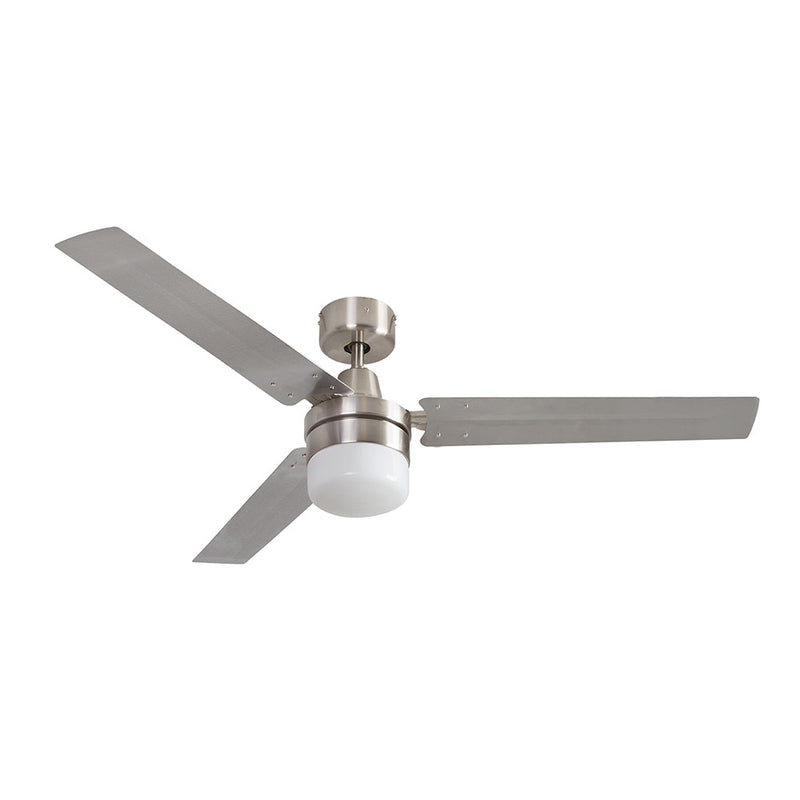 Flow Silver 3 Blade Ceiling Fan - Lighting.co.za