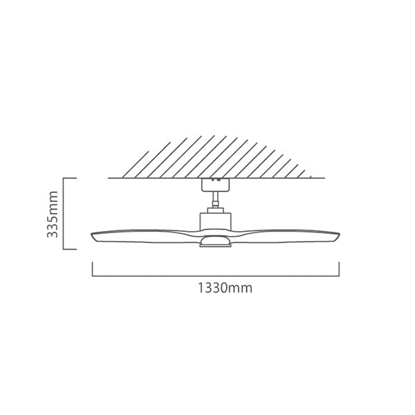 Albia Satin Chrome and Dark Wood 3 Blade Ceiling Fan - Lighting.co.za