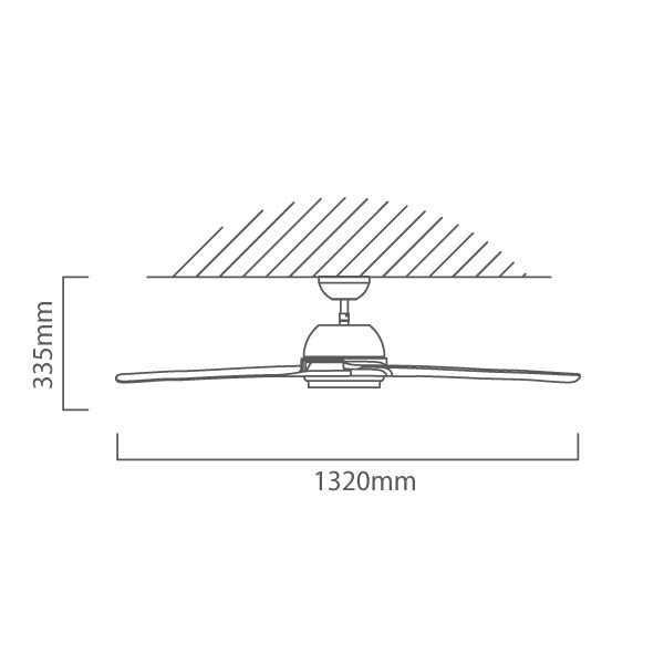 Malibu 3 Blade LED Ceiling Fan 2 Options - Lighting.co.za
