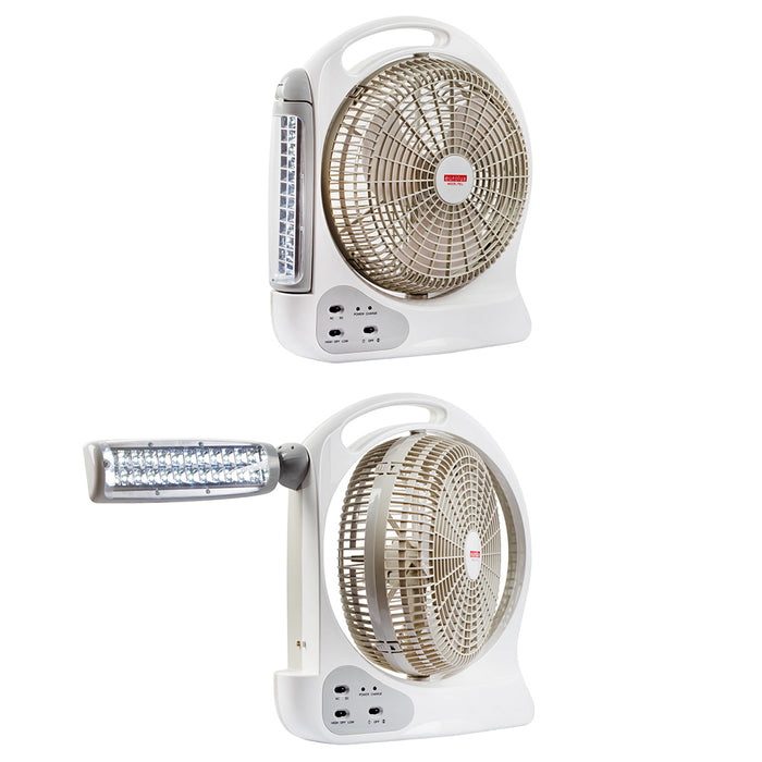 Maria Portable Rechargeable Desk Fan with LED Light - Lighting.co.za
