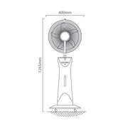 Adena Portable Rechargeable Mist Fan with LED Light - Lighting.co.za