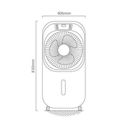 Dahlia Portable Rechargeable Mist Fan with LED Light - Lighting.co.za