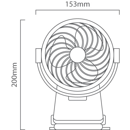 Aron Portable Rechargeable Clip On Desk Fan - Lighting.co.za