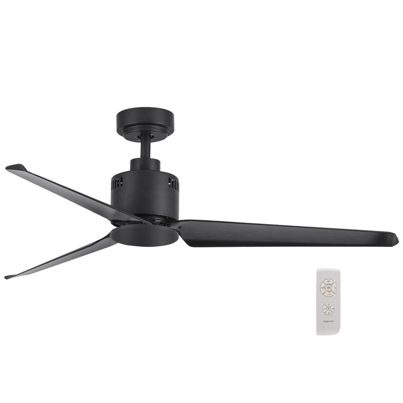 Atlanta 3 Blade Black Ceiling Fan Only - Lighting.co.za