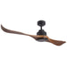 Hampton 2 Blade Black and Wood Look Ceiling Fan Only - Lighting.co.za