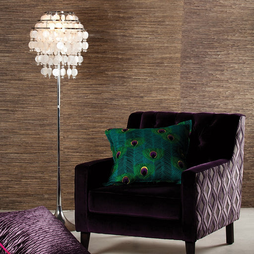 Chipsy Pearl Shell and Chrome Floor Standing Lamp - Lighting.co.za
