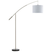Nadina Arco Chrome And White Floor Lamp - Lighting.co.za