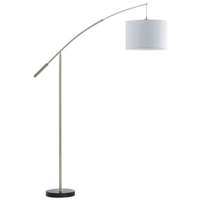 Nadina Arco Chrome And White Floor Lamp - Lighting.co.za