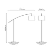 Nadina Arco Chrome And White Floor Lamp - Lighting.co.za