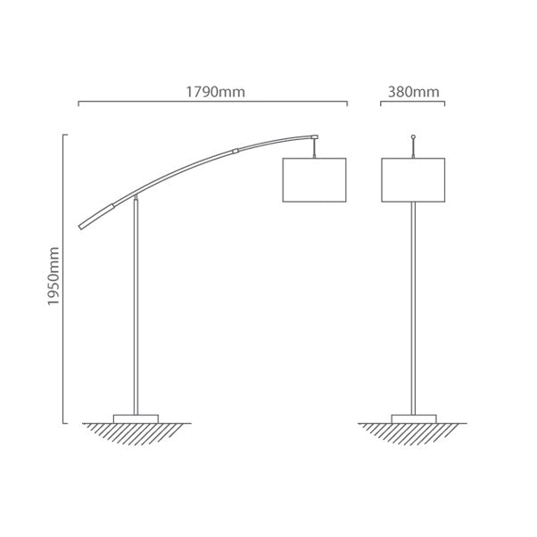 Nadina Arco Chrome And White Floor Lamp - Lighting.co.za