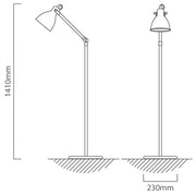 Priddy Black Adjustable Floor Lamp - Lighting.co.za