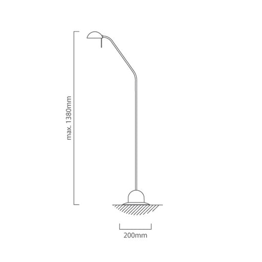 Marsden Satin Chrome Adjustable Angle Floor Lamp - Lighting.co.za