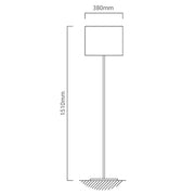 Maserlo Taupe Or Black Shade Floor Lamp - Lighting.co.za