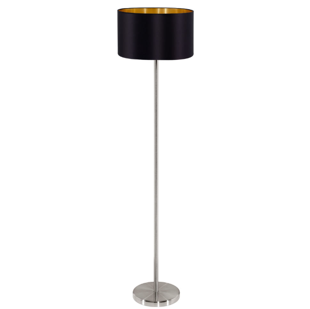 Maserlo Taupe Or Black Shade Floor Lamp - Lighting.co.za