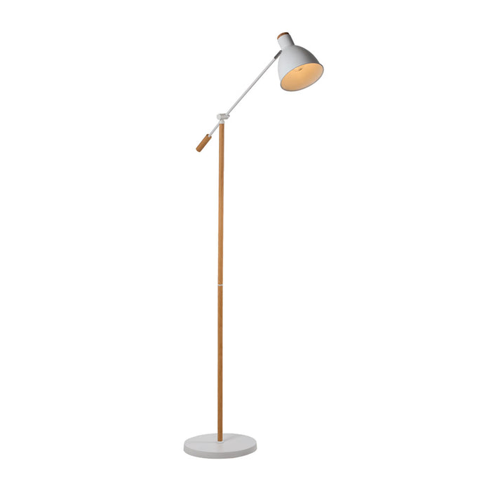 Tai White Or Black And Wood Floor Lamp - Lighting.co.za