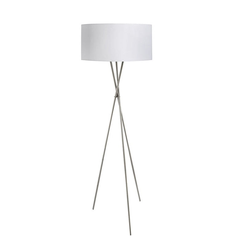Fondachelli Chrome Tripod And White Shade Floor Lamp - Lighting.co.za