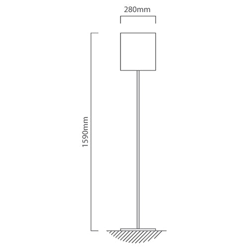 Pasteri Satin Chrome and White Shade Floor Lamp - Lighting.co.za