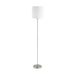 Pasteri Satin Chrome and White Shade Floor Lamp - Lighting.co.za