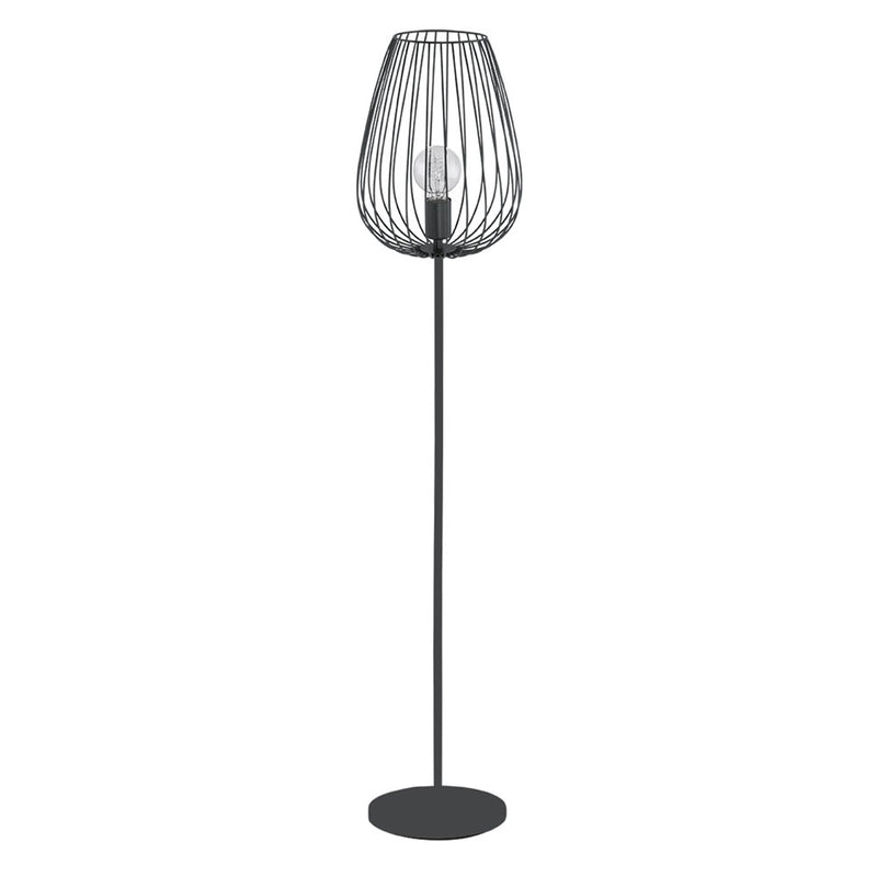 Newton Black Wire Shade Floor Lamp - Lighting.co.za