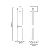 Hornwood Black and Wood Floor Lamp - Lighting.co.za