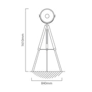 Covaleda Black and Gold Dome Floor Lamp - Lighting.co.za