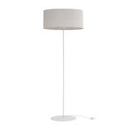 Denver Plain White and Natural Shade Floor Lamp - Lighting.co.za