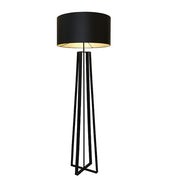Giraffe Quad Black Metal And Shade Floor Lamp - Lighting.co.za