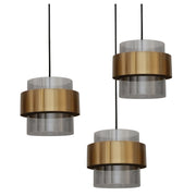 Forma Round Trio 3 Light Antique Brass and Glass Pendant Light - Lighting.co.za