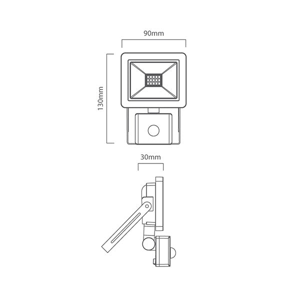 Floodlight 10W|20W|30W LED With Sensor 4000K - Lighting.co.za