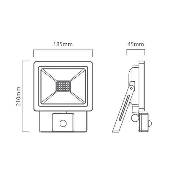 Floodlight 10W|20W|30W LED With Sensor 4000K - Lighting.co.za