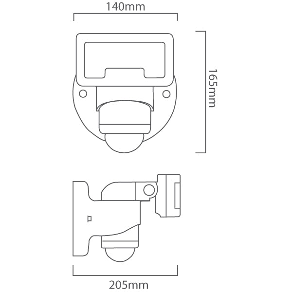Nightwatcher Security Light with Moveable Head and Motion Sensor - Lighting.co.za