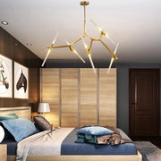 Foundry Satin Gold 6 | 10 Light Pendant Light - Lighting.co.za