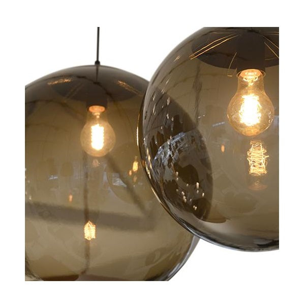 Palla Smoke Grey | White | Clear Ball Pendant Light 3 Sizes - Lighting.co.za