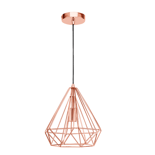 Astrid Wire Copper | Chrome | Black Grid Pendant Light 3 Sizes - Hanging Lights - Lighting.co.za