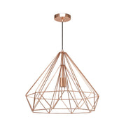 Astrid Wire Copper | Chrome | Black Grid Pendant Light Available In 3 Sizes - Lighting.co.za