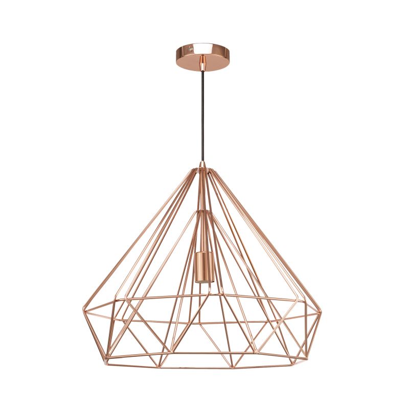 Astrid Wire Copper | Chrome | Black Grid Pendant Light Available In 3 Sizes - Lighting.co.za