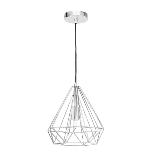 Astrid Wire Copper | Chrome | Black Grid Pendant Light 3 Sizes - Hanging Lights - Lighting.co.za