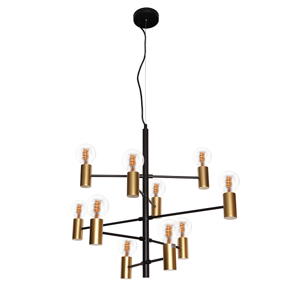 Traverse Constellation 6 | 10 Light Black Gold Pendant Light - Lighting.co.za