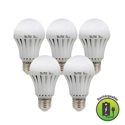 E27 A60 3W LED 6500K Rechargeable Bulb Non Dim PACK OF 5 - Lighting.co.za