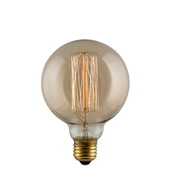 E27 G95 Carbon Fil Clear|Amber|Smoke Bulb Dim E - Lighting.co.za