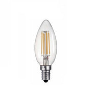 E14 Candle LED Filament Clear 4W 3000K Non Dim E - Lighting.co.za