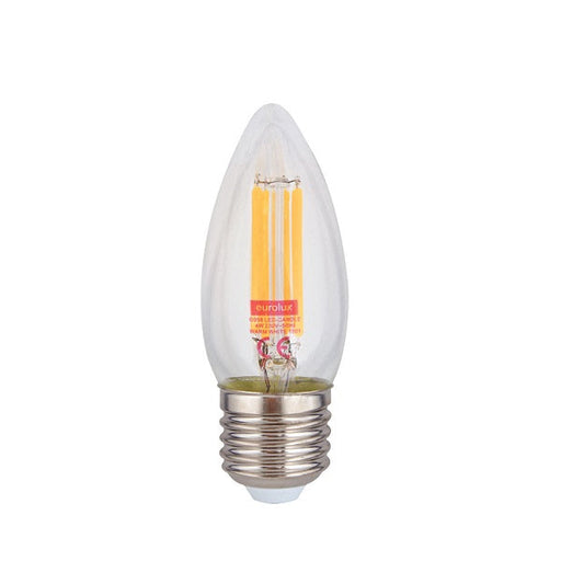 E27 Candle LED Filament Clear 4W 3000K Non Dim E - Lighting.co.za