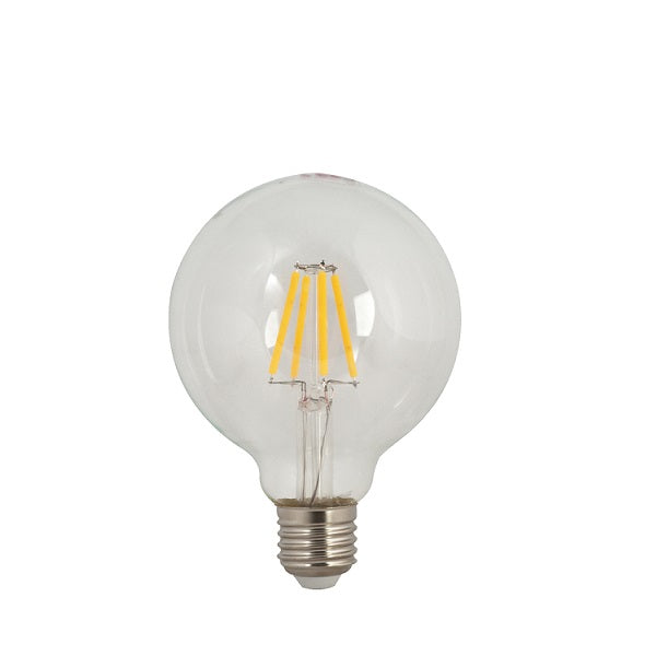 E27 G95 LED Filament 4W 3000K Clear|Amber Non Dim E - Lighting.co.za