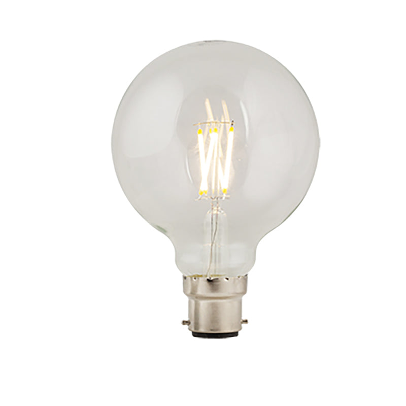 B22 LED Filament G95 4W 3000K Clear Non Dim E - Lighting.co.za