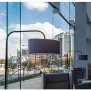 Cantilever Black And Marble Large Floor Lamp - Lighting.co.za